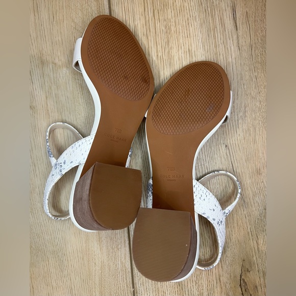 Cole Haan ♡ Josie Block Heel Sandal in Ivory Roccia - Picture 8 of 8